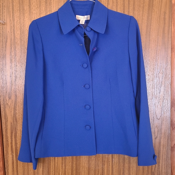 NWT Casual Corner Blue Button Down Blazer in size 8 - Picture 1 of 9